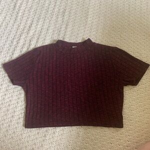 Maroon crop top
